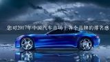 您对2017年中国汽车市场上各个品牌的排名感兴趣吗?