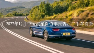 2022年12月中国汽车保值率报告：2手车消费者偏好SU