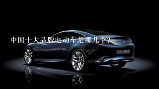 中国十大品牌电动车是哪几个？