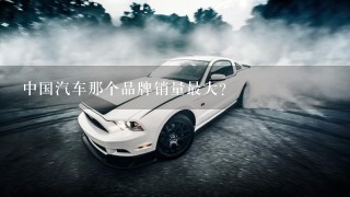 中国汽车那个品牌销量最大？