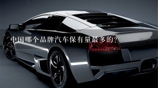 中国哪个品牌汽车保有量最多的？