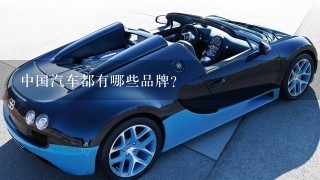 中国汽车都有哪些品牌?