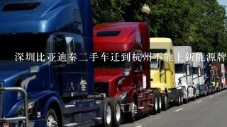 深圳比亚迪秦2手车迁到杭州不能上新能源牌照吗？