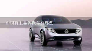中国自主品牌汽车有哪些