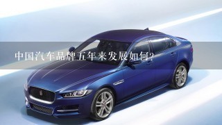 中国汽车品牌5年来发展如何？