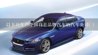 以下只生产中国自主品牌汽车的汽车公司( )