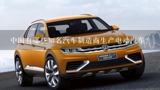 中国有哪些知名汽车制造商生产电动汽车？